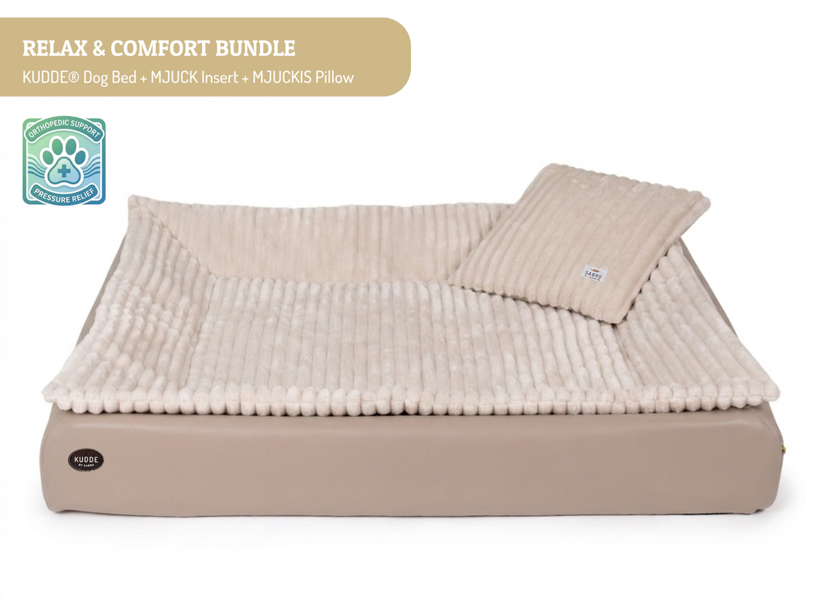 All-In Relax Bundle | KUDDE® Dog Bed + Insert & Pillow