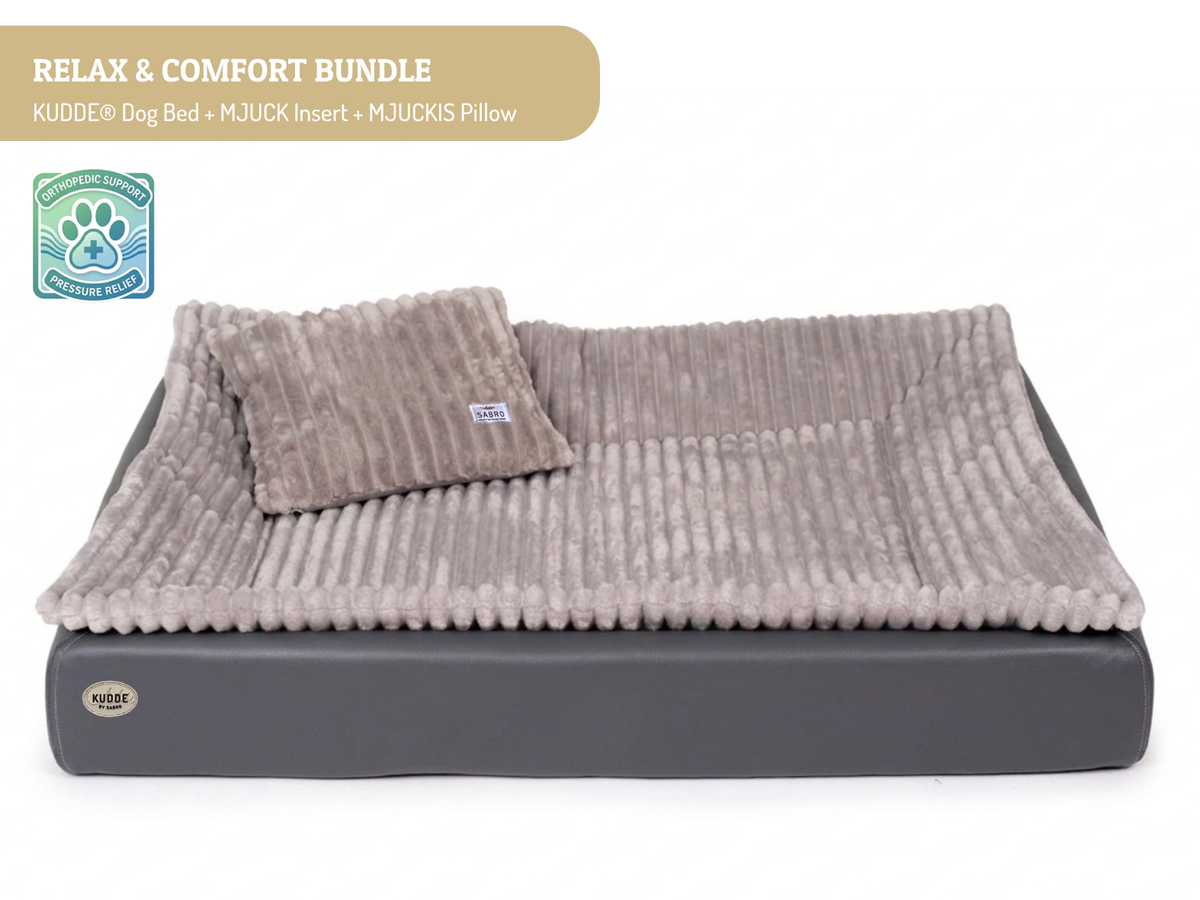 All-In Relax Bundle | KUDDE® Dog Bed + Insert & Pillow