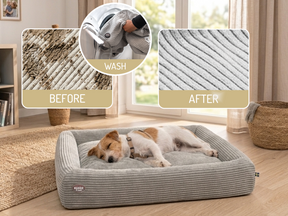 Orthopedic Dog Bed in Cozy Corduroy - KUDDE®